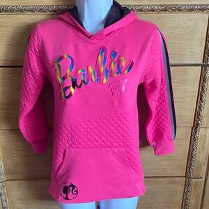 Barbie Multicolor Logo Pink Kids Hoodie